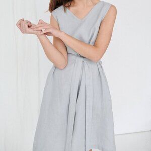 Linen Fox Dori Grey Dress